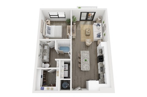 Ironcrest A2 1 bed 1 bath floor planat Ironcrest, North Richland Hills